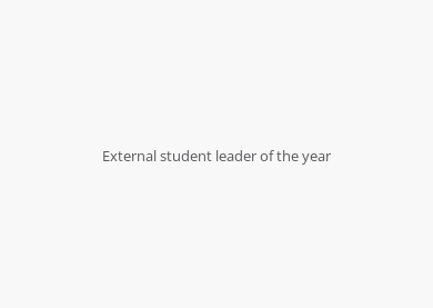 External student leader of the year