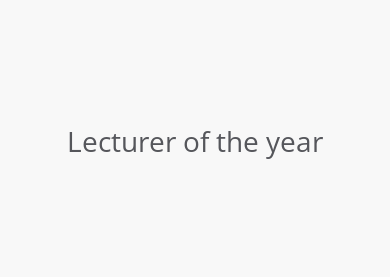 Lecturer of the year