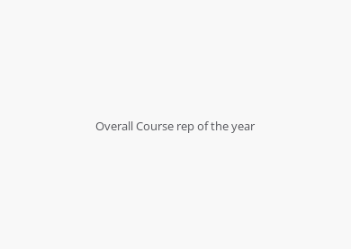 Overall Course rep of the year