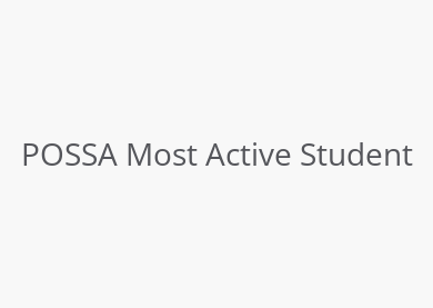 POSSA Most Active Student
